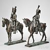 Two Hussar Bronze Groups