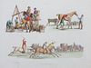 * An English Hand-colored Equestrian Engraving 8 3/4 x 11 1/2 inches.