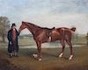 * Attributed to George Stubbs, (English, 1724-1806), Portrait of a Horse with Master and Dog
