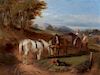 William Shayer, Senior, (British, 1788-1879), Figures and Horses in Landscape