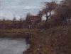 * Gustav Wolff, (German/American, 1863-1935), Autumn Landscape with Lake