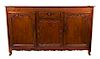 * A French Provincial Walnut Sideboard Height 44 1/4 x width 77 x depth 19 1/4 inches.