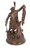 A French Bronze Figure Height 21 1/2 inches.