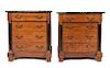* A Pair of Empire Style Chests Height 26 x width 23 1/2 x depth 15 1/2 inches.