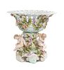 A Continental Porcelain Figural Centerpiece Height 11 1/2 inches.