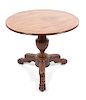 A George III Style Occasional Table Height 28 x diameter 31 inches.