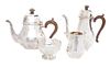 * A George V Silver Four-Piece Tea and Coffee Service, Goldsmiths & Silversmiths, Co. Ltd., London, comprising a teapot, a coffe