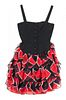 An Yves Saint Laurent Black and Red Floral Dress, Size 34.