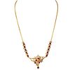 HIGH CARAT YELLOW GOLD & RUBY NECKLACE