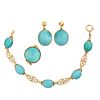 PERSIAN TURQUOISE & YELLOW GOLD JEWELRY