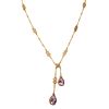 EDWARDIAN AMETHYST YELLOW GOLD NEGLIGEE NECKLACE