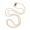 SINGLE STRAND NATURAL PEARL NECKLACE
