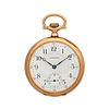WALTHAM YELLOW GOLD OPEN FACE POCKET WATCH