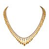 VICTORIAN ARCHAEOLOGICAL REVIVAL YELLOW GOLD NECKLACE