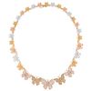 TRI-TONE GOLD & DIAMOND BUTTERFLY NECKLACE