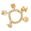 GOLD LINK BRACELET WITH CHARMS