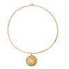 YELLOW GOLD "LEO" ASTROLOGICAL SIGN PENDANT NECKLACE