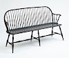 REPRODUCTION WINDSOR BENCH IN BLACK PAINT, BY D. R. DIMES