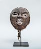 IGBO STYLE CARVED AND PAINTED WOOD MASK