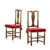 PAIR OF WILLIAM AND MARY STYLE WALNUT SIDE CHAIRS