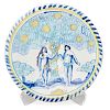 ENGLISH DELFT ADAM AND EVE LOW BOWL