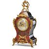 LOUIS XIV STYLE BRASS INLAID MANTLE CLOCK
