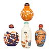 CHINESE GLASS AND PORCELAIN SNUFF BOTTLES