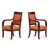 PAIR OF LOUIS PHILIPPE MAHOGANY FAUTEUILS