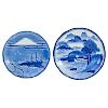 JAPANESE BLUE AND WHITE PLATTERS