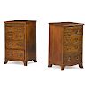 PAIR OF GEORGE III MAHOGANY BEDSIDE STANDS