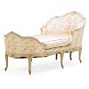 LOUIS XV STYLE PAINTED CHAISE