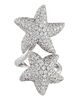 Estate 18K White Gold & Diamond Star Fish Ring