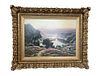 William Didier Pouget Doubs Valley Oil Painting