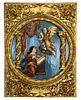 18th C Italian Annunciation Religious Wood Carving