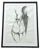Rene Hugo Pencil/Charcoal Nude Drawing