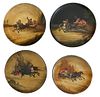 Antique Imperial Russian Lacquer Plate Miniatures