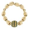Farone Menella 18K Gold Sapphire & Jade Bracelet