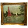 RACING BOATS OIL PAINTING