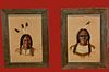 Two Native American Wooden Framed Prints sgd. POPS CASEY