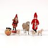 Christmas Candy Containers and Wooden Sheep  