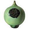 1970s Rose Cabat Porcelain Arizona Modernist  Lime Green Feelie Weed Vase
