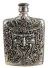 988 Godinger Silver Plated Bacchus Flask