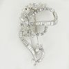Lady's Fine Quality Retro Approx. 7.0-8.0 Carat Mixed Cut Diamond and Platinum Brooch.