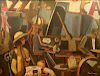 Francois Chabrier, French (1916) Oil on canvas "Café Interior"