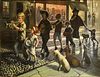 Barry Leighton-Jones, British (1932) Oil on canvas "Urchin Band".