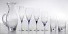 Orrefors Blue Intermezzo Stemware and Barware Service for Eight with Extra Stems (64 pieces)