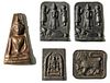 5 Vintage Thai Buddhist Metal Artifacts