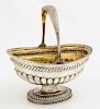 19th C. Russian Imperial Gilt Silver Basket, St. Petersburg