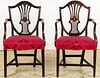Pair Antique American Sheraton Shield Back Chairs