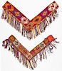 2 Uzbek Silk Cross-Stitch Hangings (Segusha)